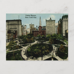 Union Square, New York City Vintage Vykort