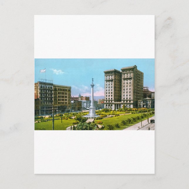 Union Square och St. Francis Hotel Vykort (Framsida)