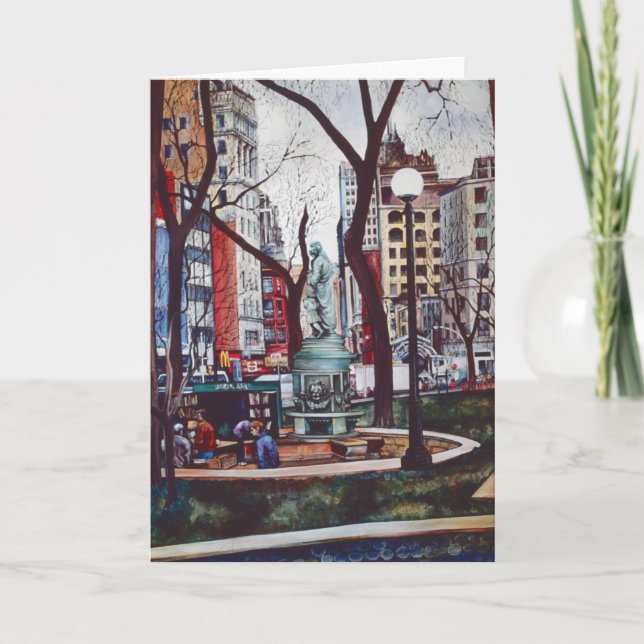 Union Squares doft av färg gratulationskort Kort (Framsida)