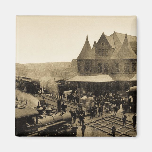 Union Station, Durand, Michigan Magnet (Framsidan)