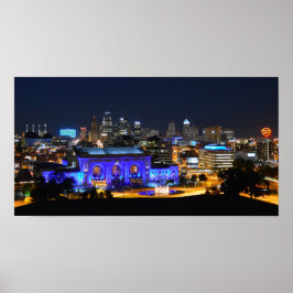 Union Station in Blue, Kansas City (19x10) Poster
