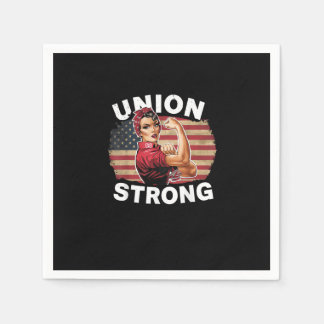 Union Strong - Labour Day Messy Bun USA flagga Pappersservett