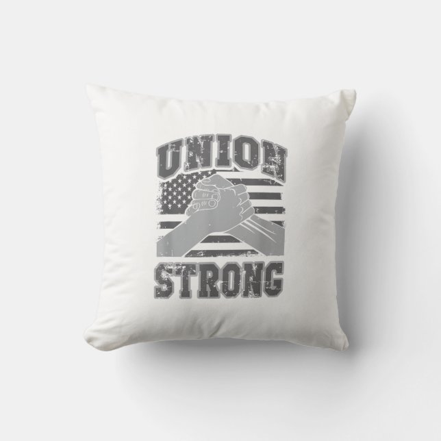 Union Strong - Union Worker - Labour Day Kudde (Framsida)