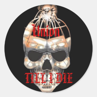 Union Till I Die-dekal Runt Klistermärke