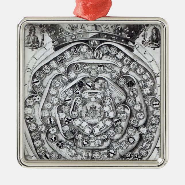 Unionen av ro av familjerna julgransprydnad metall (Framsidan)