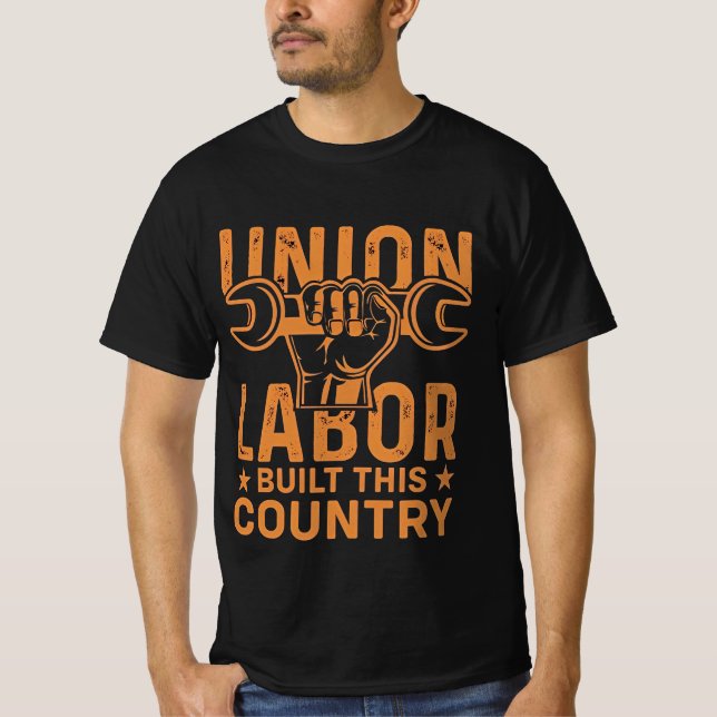 UNIONENS ARBETE BYGGDES I LAND T SHIRT (Framsida)