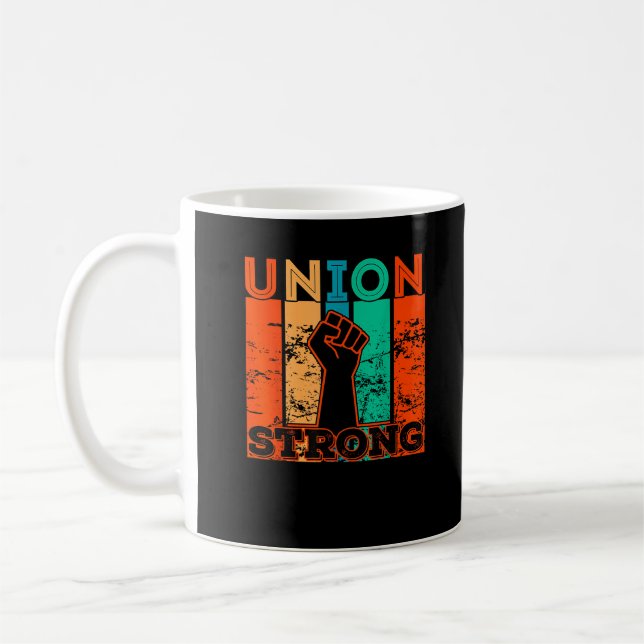 Unionens arbetsdag för fackföreningsarbetare kaffemugg (Vänster)