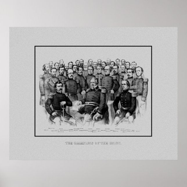 Unionens generaler för civil Krig Poster (Framsidan)