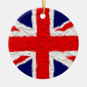 Unionens jack flagga land julgransprydnad keramik