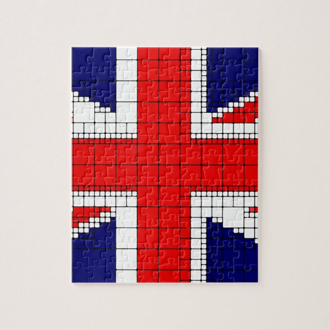 Unionens jack flagga uk patriotic pussel (Vertikal)