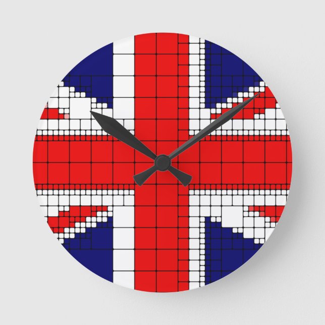 Unionens jack flagga uk patriotic rund klocka (Framsida)