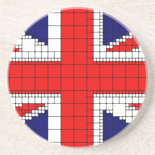 Unionens jack flagga uk patriotic underlägg sandsten (Framsidan)