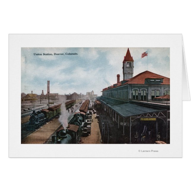 Unionens järnvägs syn på Station Hälsningskort (Framsidan Horizontal)