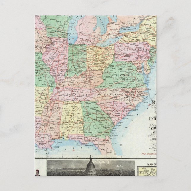 Unionens militära diagram vykort (Framsida)