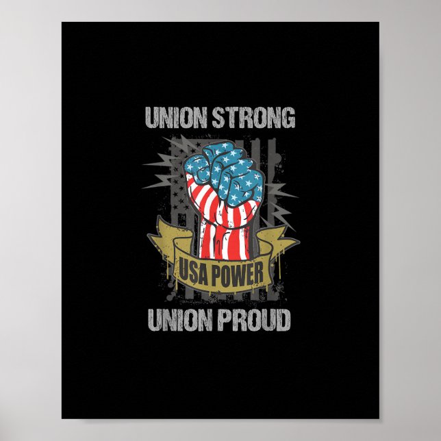 Unionens starka arbetardag i Party Poster (Framsidan)