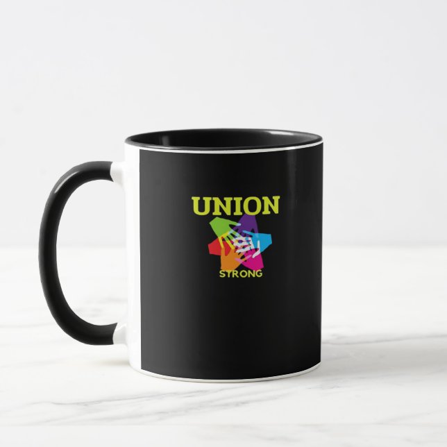 Unionens starka klassiska karaktär - arbetsdagen mugg (Vänster)