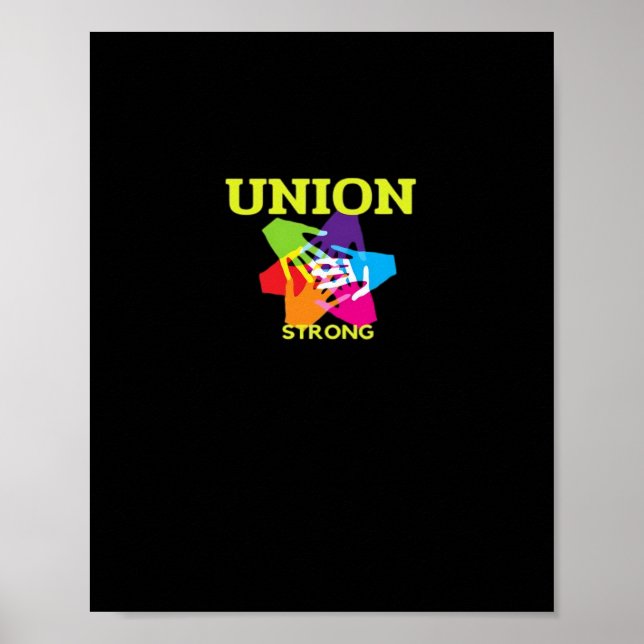 Unionens starka klassiska karaktär - arbetsdagen poster (Framsidan)