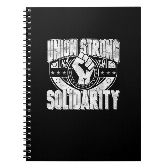Unionens starka solidaritet anteckningsbok (Framsidan)