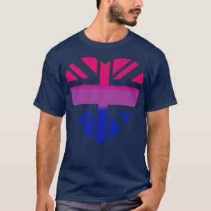 Unionens tredje Lila för hjärt-Rosa blått T Shirt