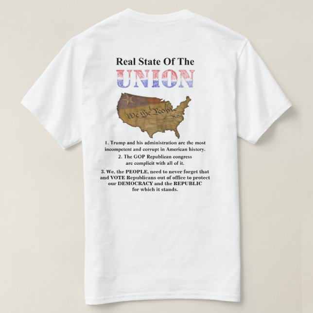 UNIONENS VERKLIGA STAT T SHIRT (Design baksida)