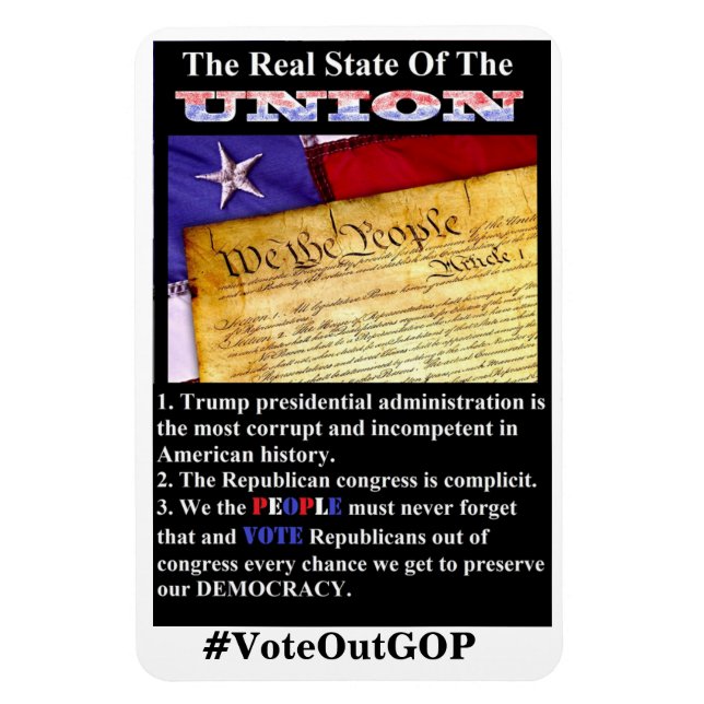 Unionens verkliga tillstånd magnet (Vertikal)