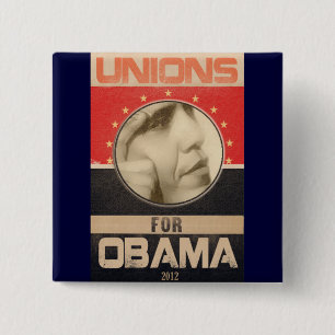 Unioner för Obama Grunge 2012 Knapp