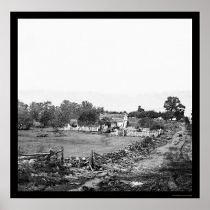 Unionhögkvarter i Gettysburg 1863 Poster
