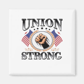 Unions starka amerikanska arbetsdag-virus på Flagg Magnet