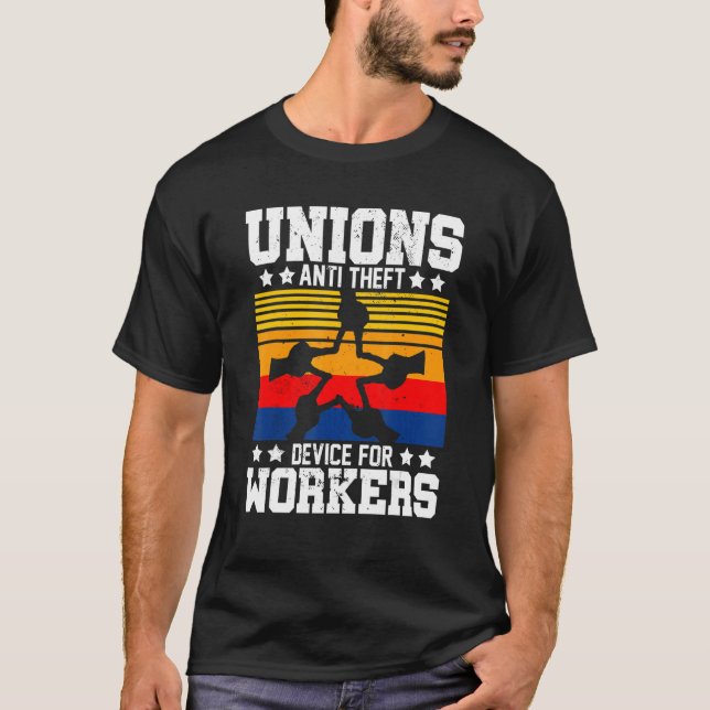 Unionsstöld mot kvinnor i arbetsdagen Lycklig T Shirt (Framsida)