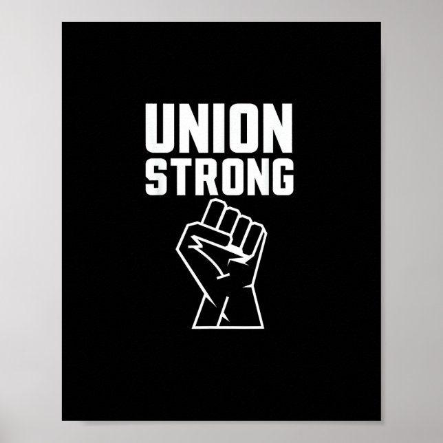 Unionsstolt Union Stark Solidarity Support vår UN Poster (Framsidan)