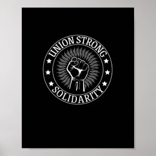Unionsstyrkornas starka solidaritetsfist Högers US Poster