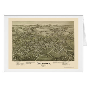 Uniontown panorama- karta för PA - 1897 Hälsningskort