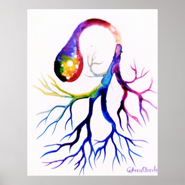 Unipolär neuron poster (Framsidan)
