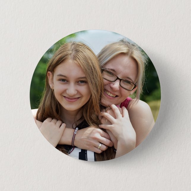 Unique 2¼ Round Button with Your Picture Knapp (Framsida)