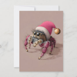 Unique and Unusual Christmas Cards jumping spider Julkort