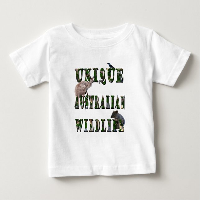 Unique Australian Wildlife Bild Logotyp T Shirt (Framsida)