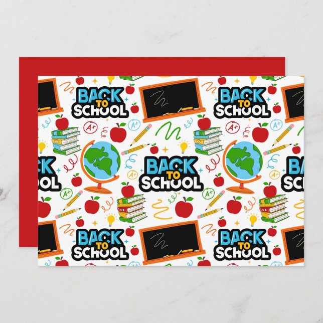 Unique Back to School Note Card Anteckningskort (Fram/baksida)