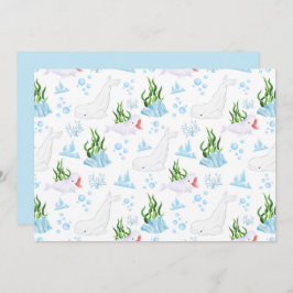 Unique Beluga Whale Note Card Anteckningskort