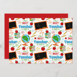Unique Best Teacher Note Card Anteckningskort