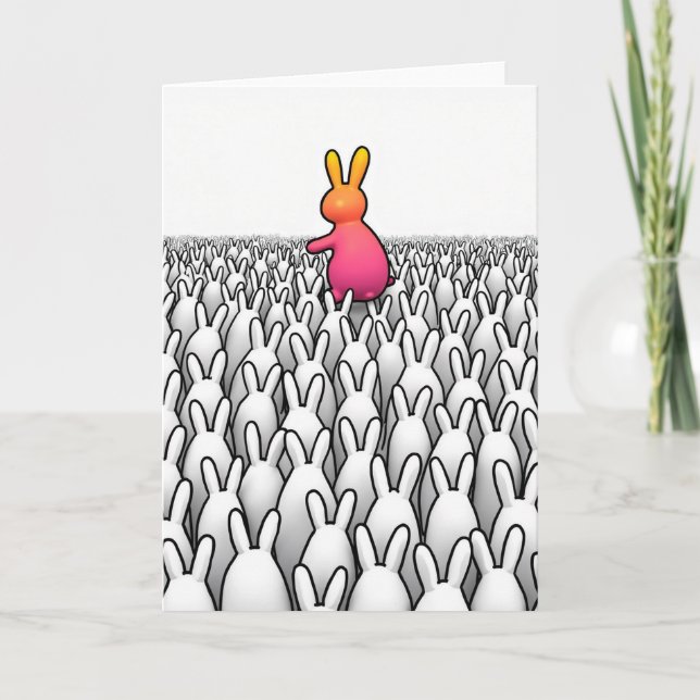 Unique Bunny Art Card Kort (Framsida)