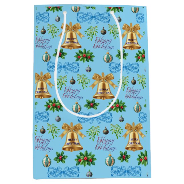 Unique Christmas Pattern Place on Medium Gift Bag (Framsidan)