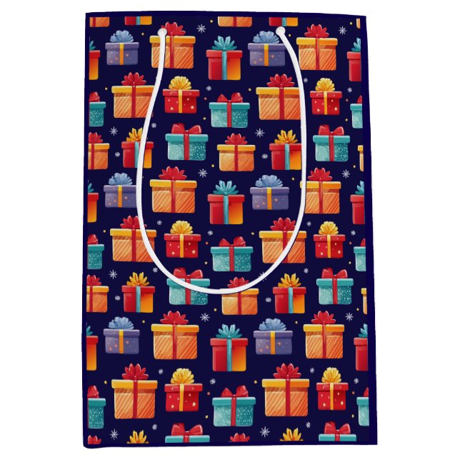 Unique Christmas Pattern Place on Medium Gift Bag (Framsidan)