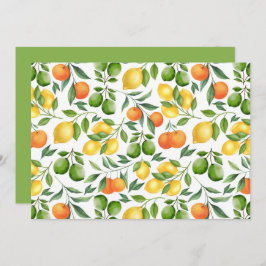 Unique Citrus Fruit Note Card Anteckningskort