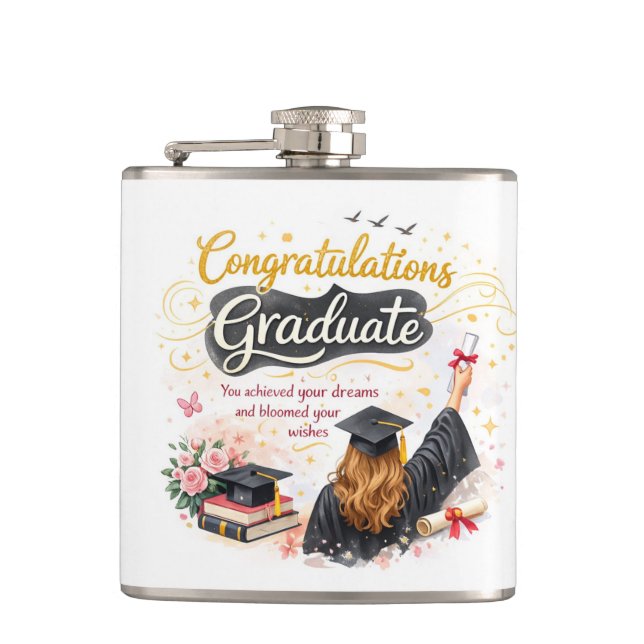 Unique Class of 2026 Graduation Gift Flask Fickplunta (Framsidan)