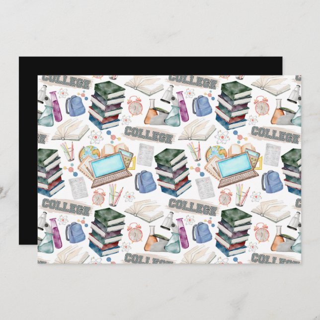 Unique College Note Card Anteckningskort (Fram/baksida)