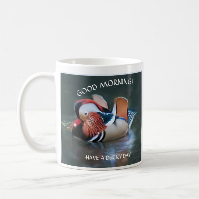 UNIQUE COLORFUL BERÖMD MANDARIN ANKA KAFFEMUGG (Vänster)