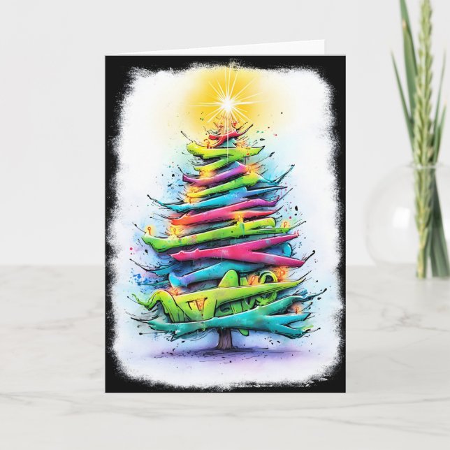Unique Colorful Christmas Cards Helgkort (Framsida)