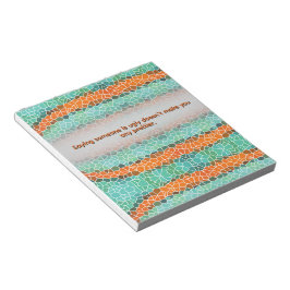 Unique Colorful Triangle Pattern & Quotes Anteckningsblock