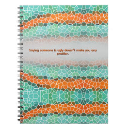 Unique Colorful Triangle Pattern & Quotes Anteckningsbok