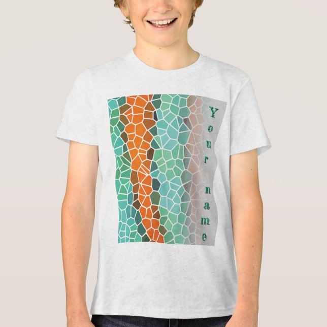 Unique Colorful Triangle Pattern & Quotes T Shirt (Framsida)